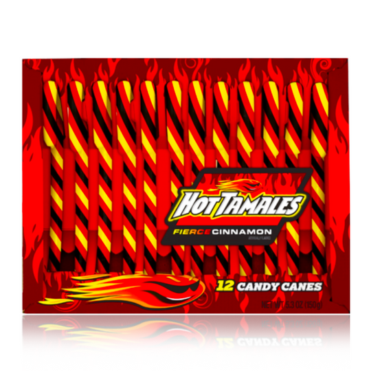 Hot Tamales Candy Canes 12 Pack 150g