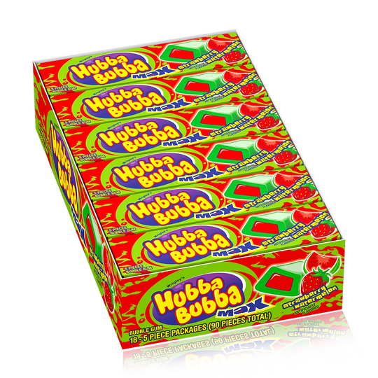 Hubba Bubba Max Strawberry & Watermelon Stick 18 Pack