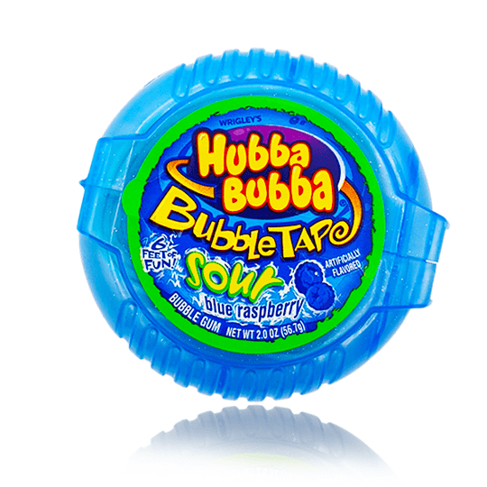 Hubba Bubba Tape Sour Blue Raspberry 56g (BEST BEFORE: 14/04/2025)