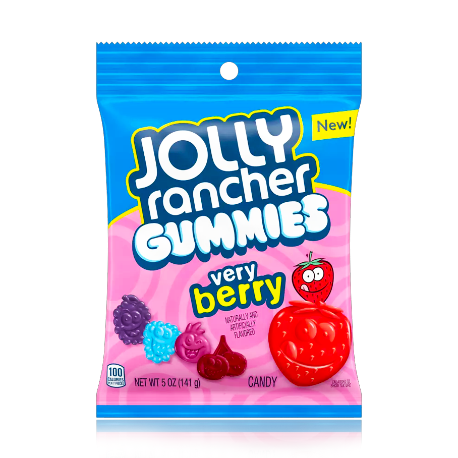 Jolly Rancher Gummies Very Berry Peg Bag 141g