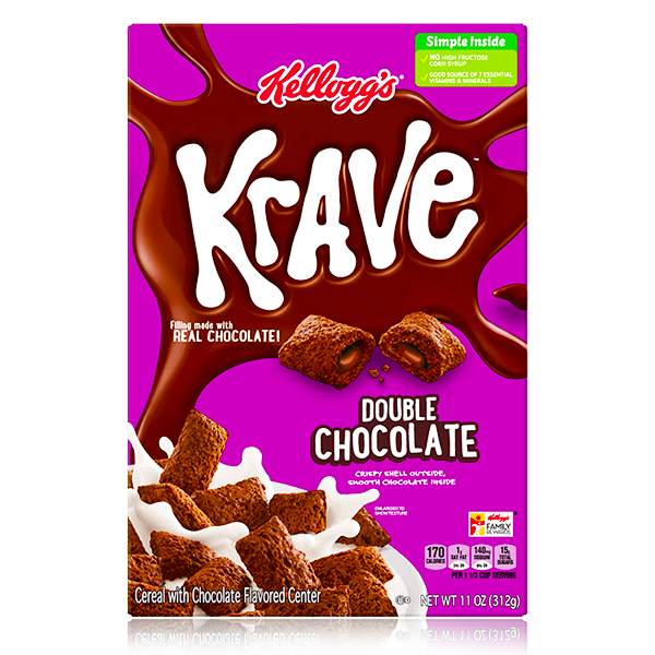 Kellog's Krave Double Chocolate Cereal 312g