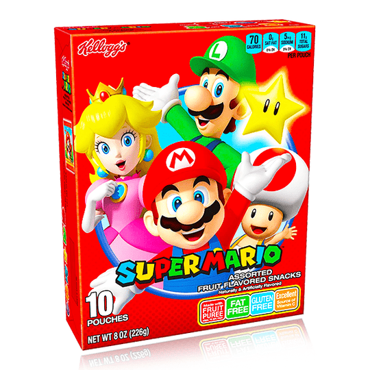 Kellog's Super Mario Fruit Snacks Gummies
