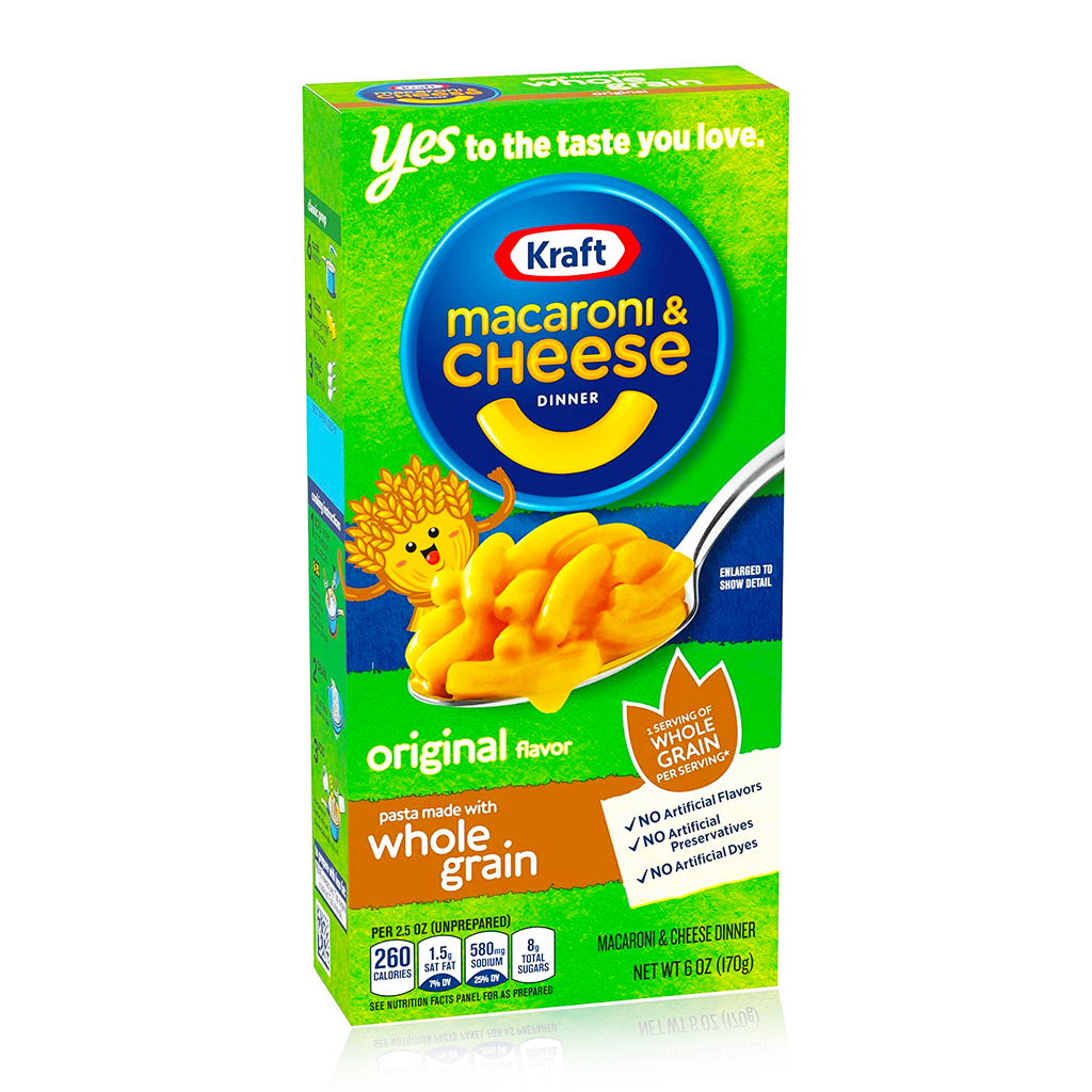 Kraft Mac And Cheese Wholegrain Original Box 170g