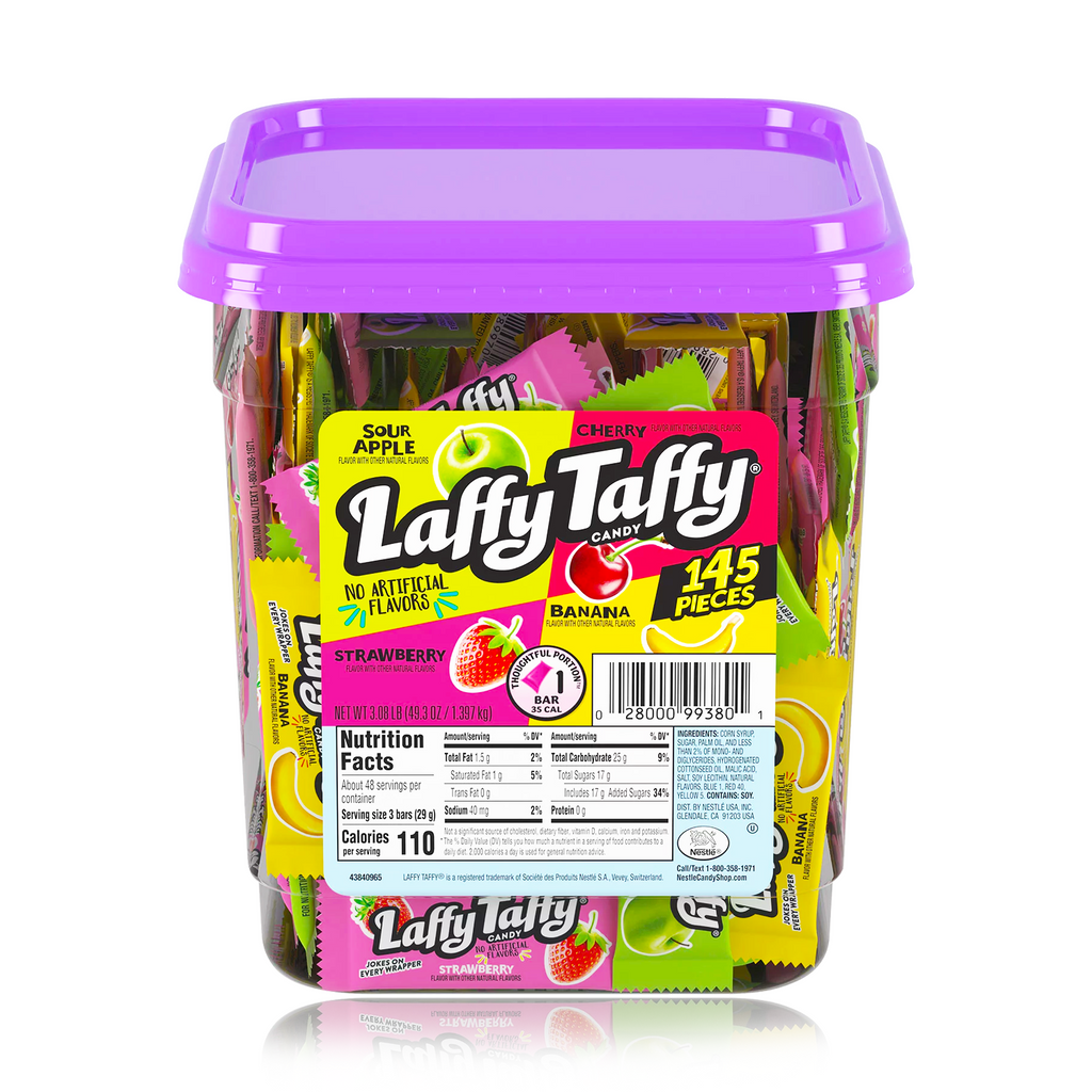Laffy Taffy Assorted Flavours XL Tub 145 Pieces