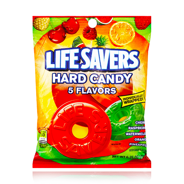 Lifesavers 5 Flavours Hard Candy Bag 177g