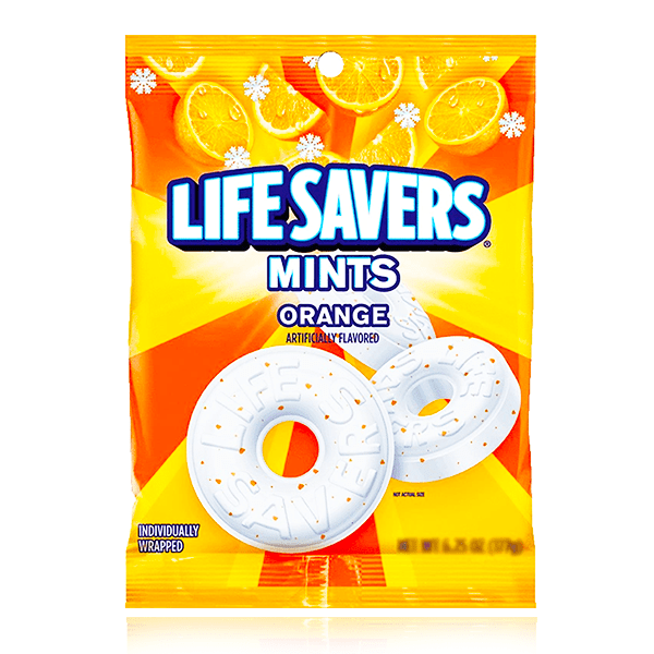 Lifesavers Hard Candy Mints Orange 177g
