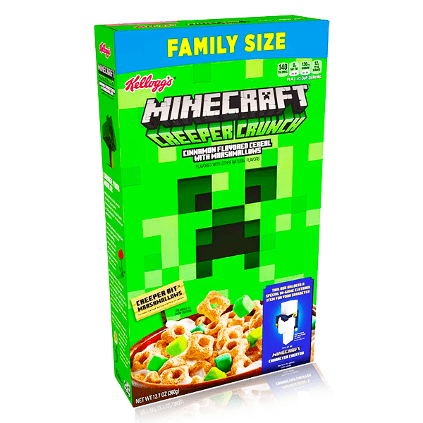 Minecraft Creeper Crunch Family Size Cereal