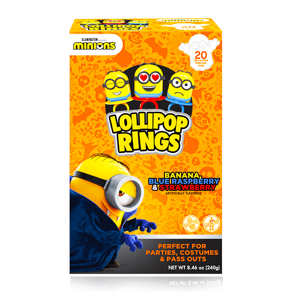 Minions Lollipop Rings 20 Count 240g