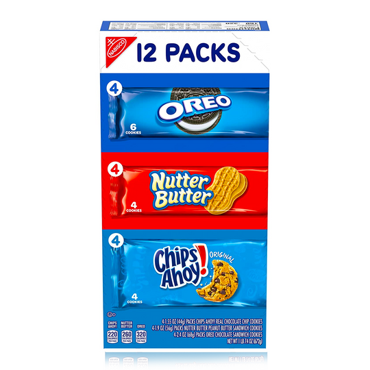Nabisco Chips Ahoy Nutter Butter Oreo Variety Pack 12 Count