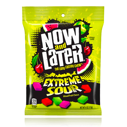 Now & Later Chews Extreme Sour Peg Bag