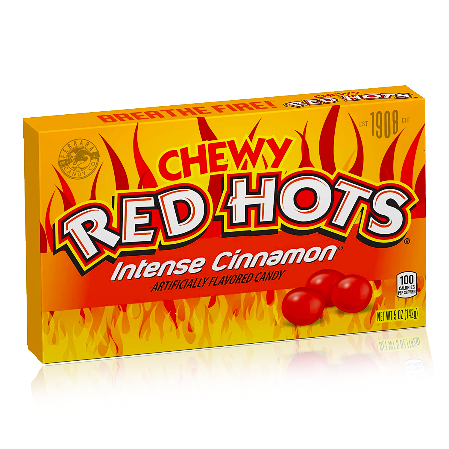 Red Hot Box Red Hots Chewy Intense Cinnamon Theatre Box 142g – United Sweets