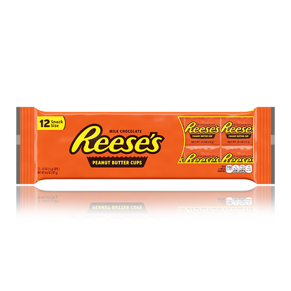 Reese's Peanut Butter Milk Choc Cups 12 Pack Snack Size 187g