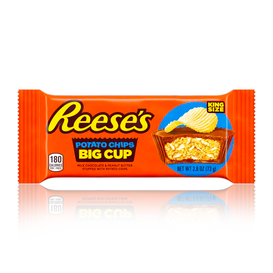 Reese's Peanut Butter Big Cup Potato Chips King Size Limited Edition 73g