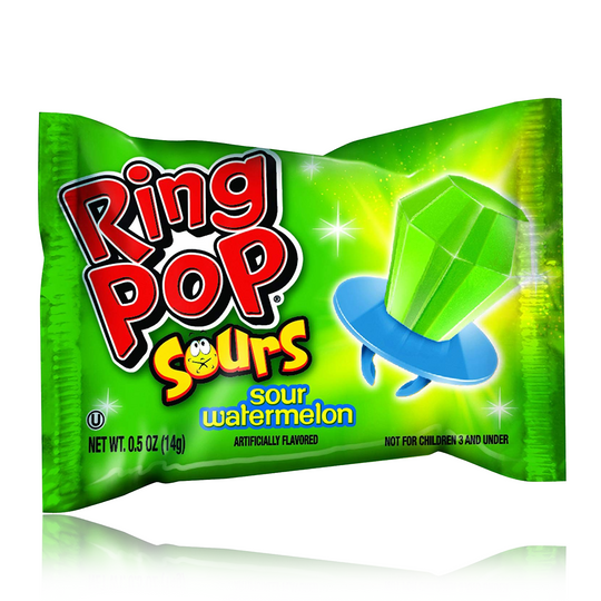 Ring Pop Sours Assorted Flavours 14g
