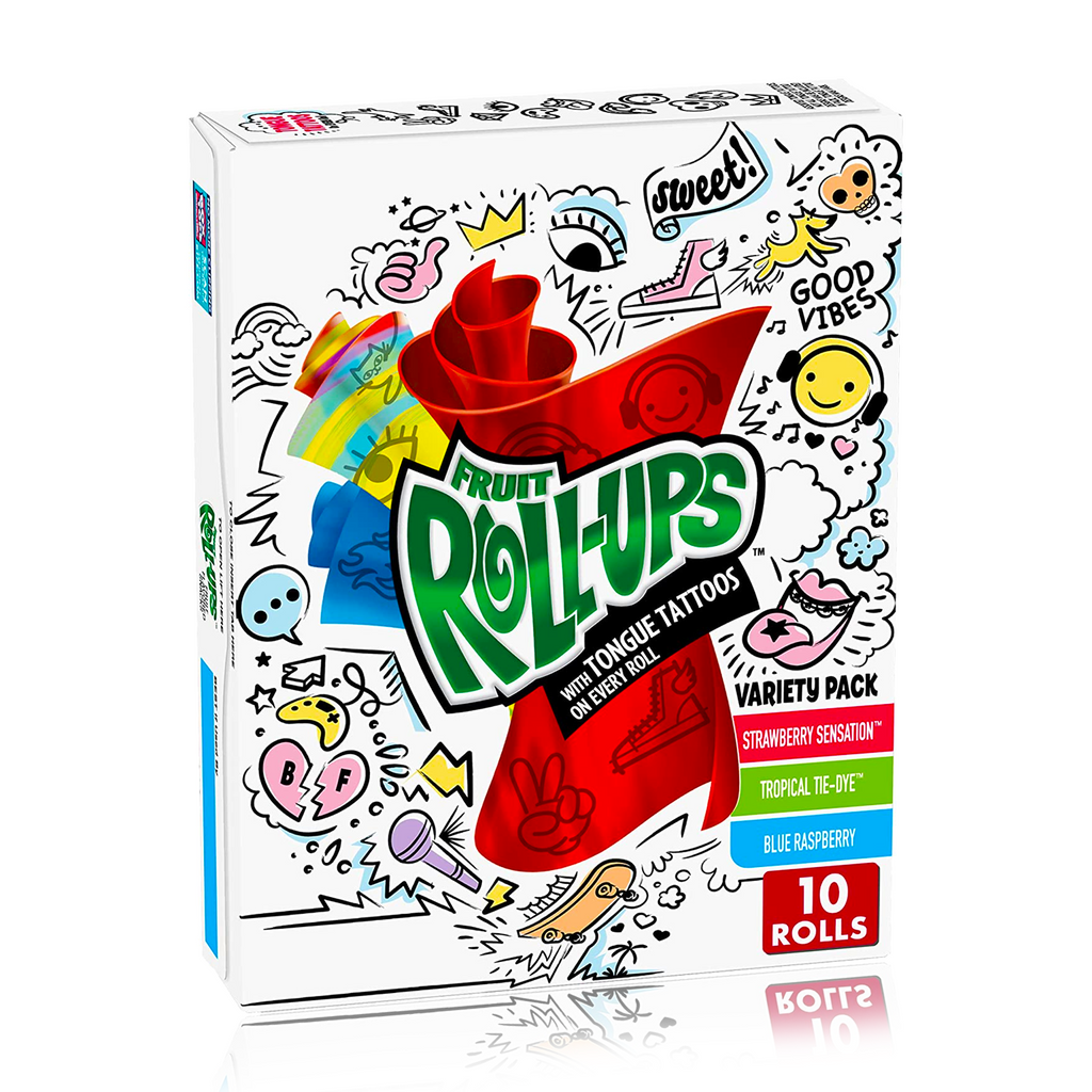 Fruit Roll-Ups Limited Edition Tongue Tattoos Variety Pack 10 Pack 141g