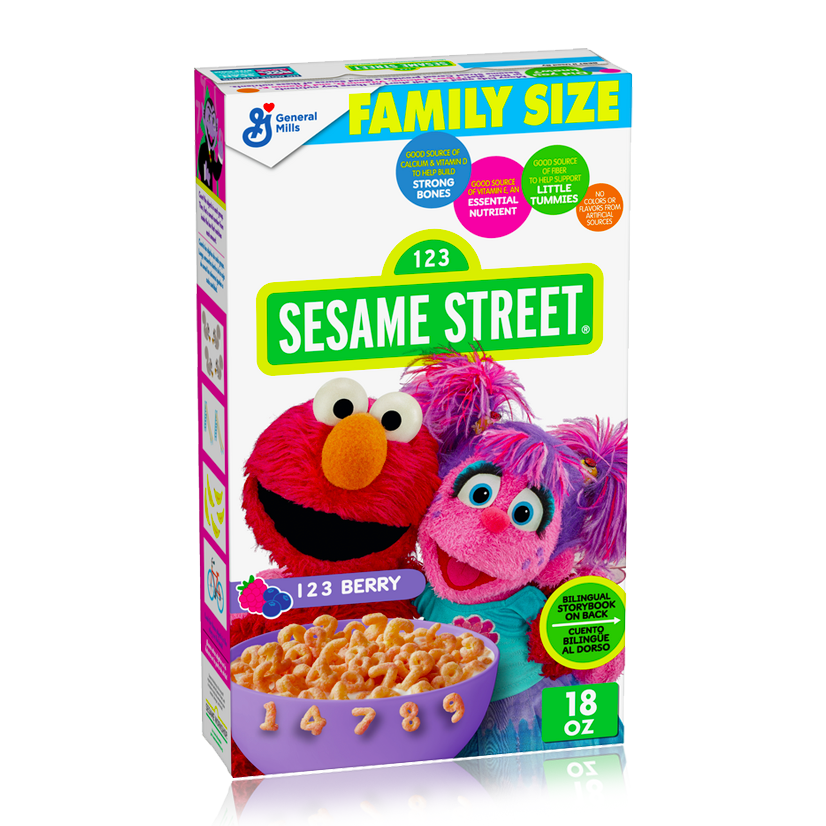 Sesame Street 123 Berry Limited Edition Cereal Family Size 340g