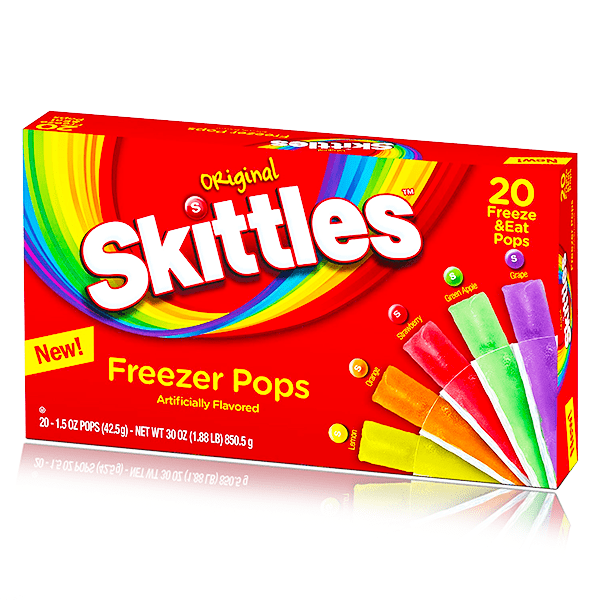 Skittles Freezer Pops 20 Count 850g