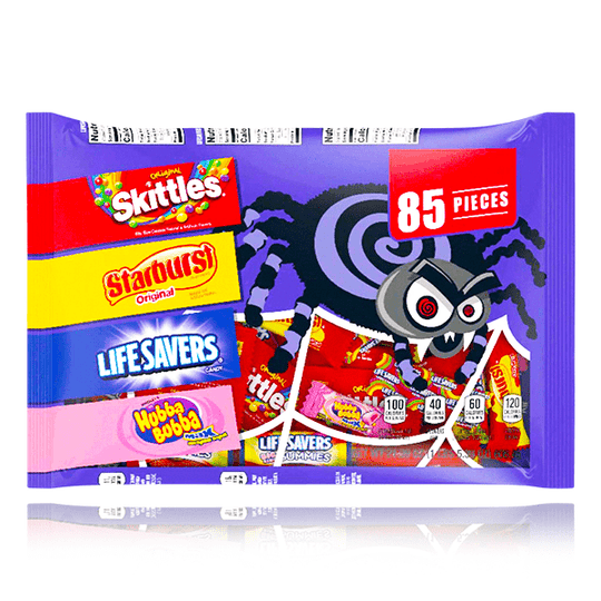 Skittles, Starburst, Life Savers, Hubba Bubba Max Candy Variety 85 Pieces