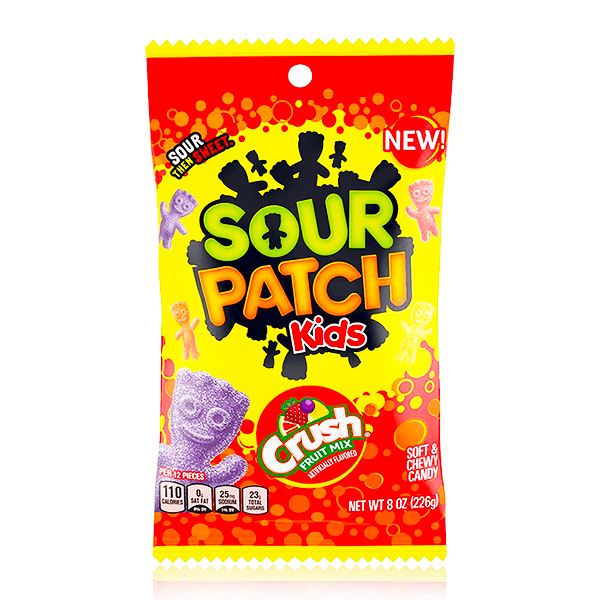 Sour Patch Kids Crush Fruit Mix Peg Bag 226g
