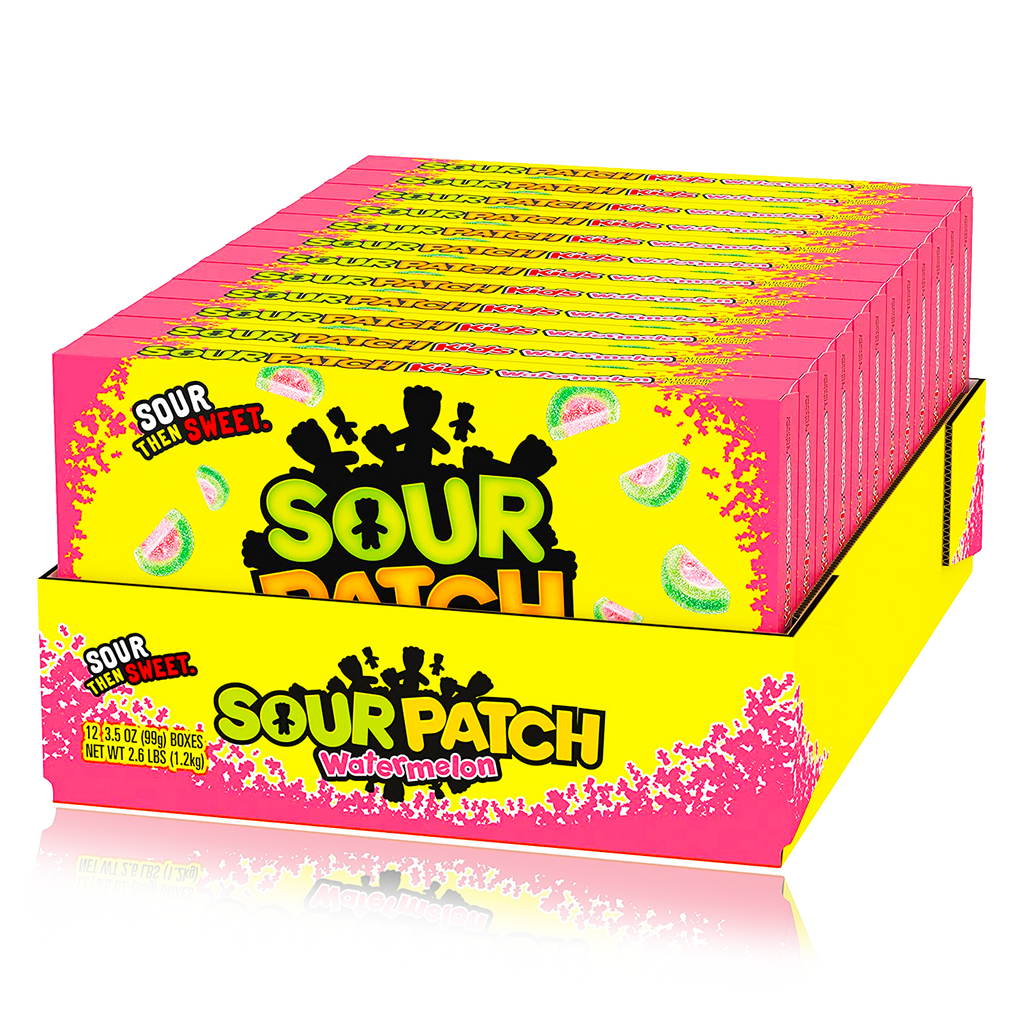 Sour Patch Kids Watermelon Theatre Box 12 Pack Box (Made in Canada) (BB:14/02/2024)