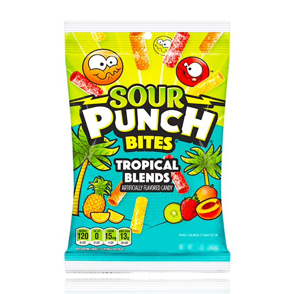 Sour Punch Bites Tropical Blends Peg Bag 105g