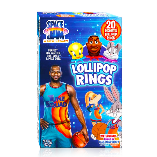 Space Jam Lollipop Rings 20 Count Limited Edition 240g