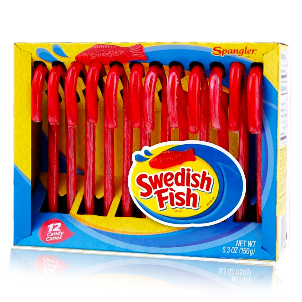 Swedish Fish Candy Canes 12 Pack 150g