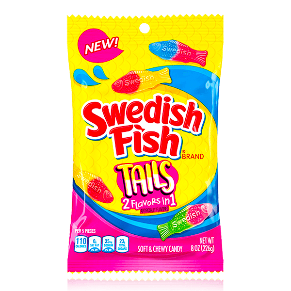 Swedish Fish Tails 2 In 1 Flavors 226g