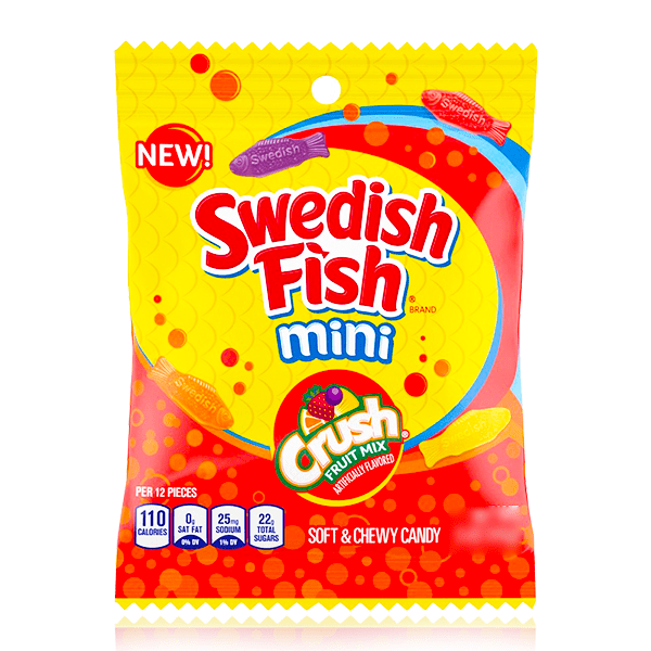 Swedish Fish Mini Crush Fruit Mix 102g