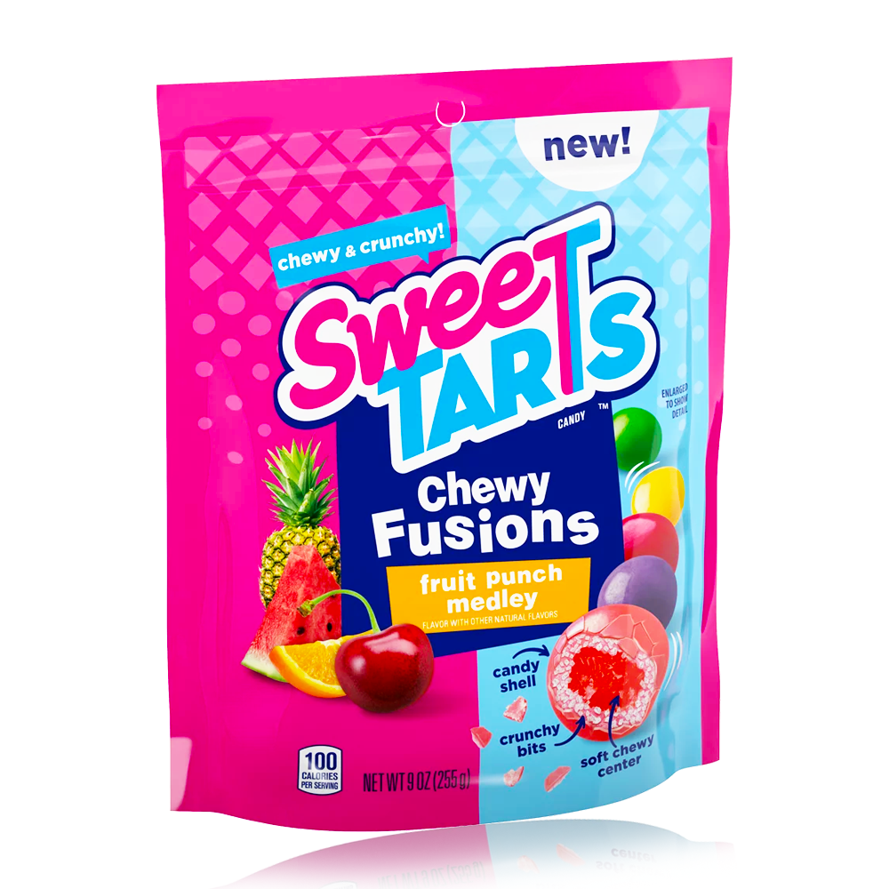 Sweetarts Chewy Fusions Fruit Punch Medley Large Bag 255g