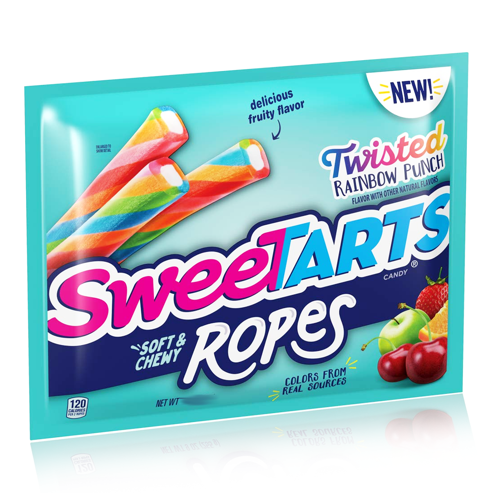 Ruby Ropes Sweets Sweetarts Twisted Rainbow Punch Ropes Share Size 99g - Dated – United ...