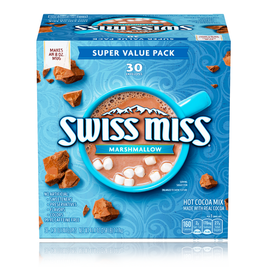 Swiss Miss Hot Cocoa Marshmallow 30 Pack Box 1.17kg