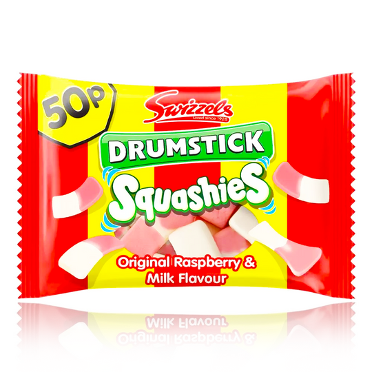 Swizzels Drumstick Squashies Raspberry & Milk Gum Flavour 45g