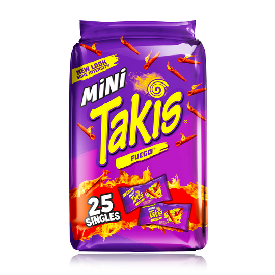 Takis Fuego Mini Bags 25 Pack 875g