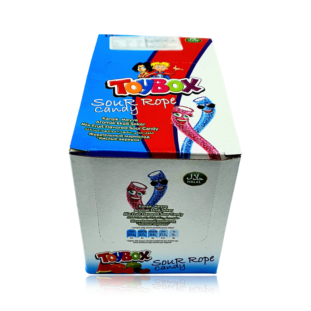 Super Ropes Box Toybox Sour Rope 12 Pack Box – United Sweets
