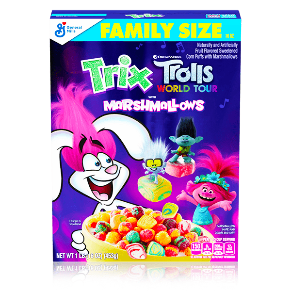 Trix Trolls Word Tour Marshmallow Cereal 453g