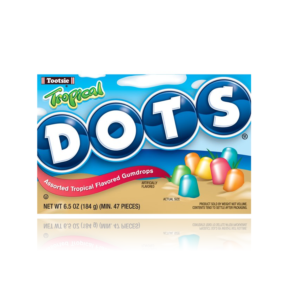 Tootsie Tropical Dots Gum Drops Theatre Box BIG 184g