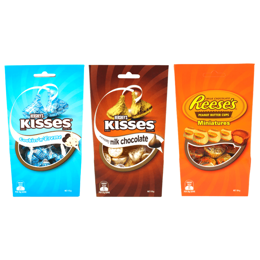 Hershey's Kisses & Reese's Peanut Butter Cups Miniature Bags Assorted Flavours