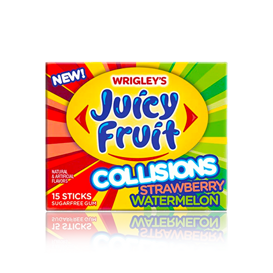 Wrigley's Juicy Fruit Collision Strawberry Watermelon Chewing Gum