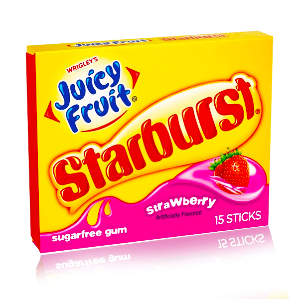 Juicy Fruit Starburst Strawberry Chewing Gum